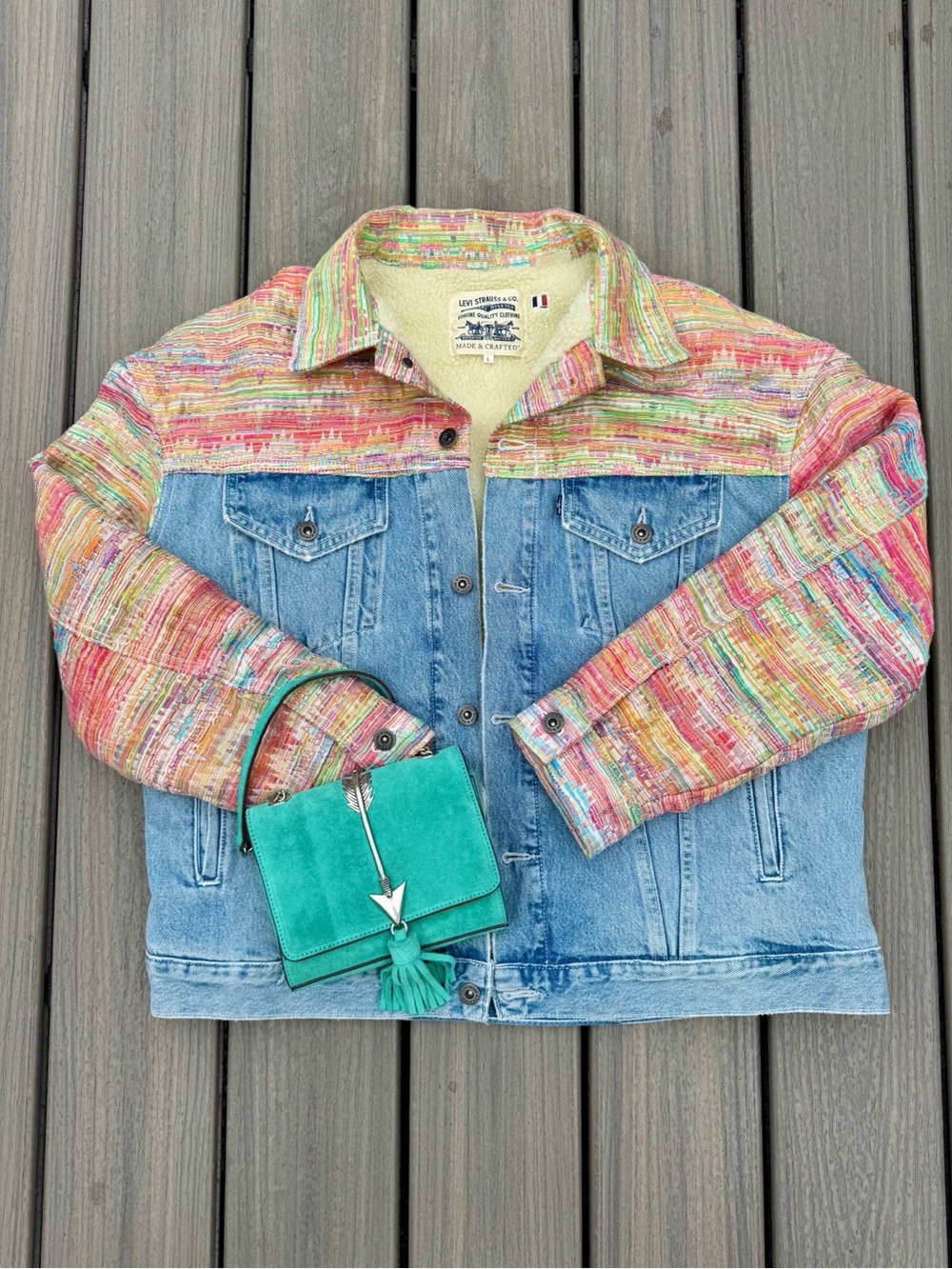 Levi’s Made & Crafted Ski Bunny Trucker Sherpa Lined Denim Jean Jacket